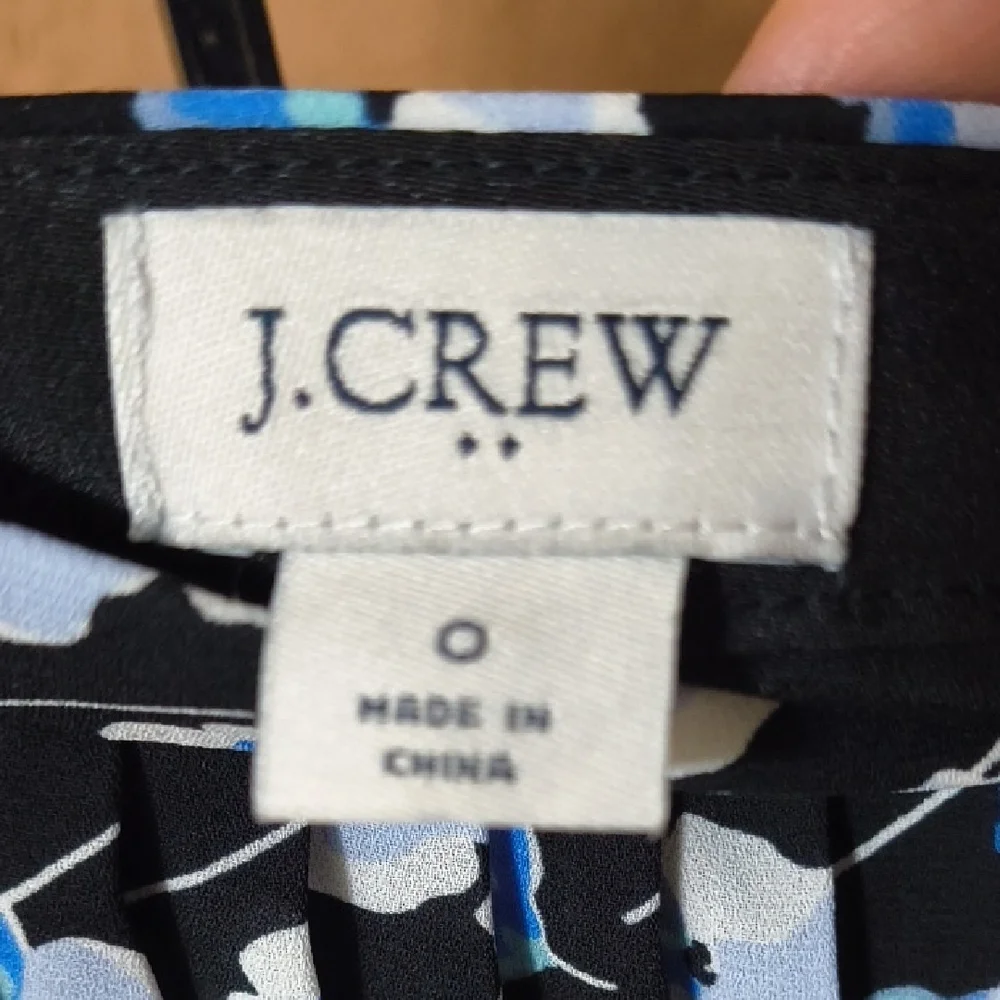 J. Crew Women's Blue Floral Pleated Midi Skirt Size 0